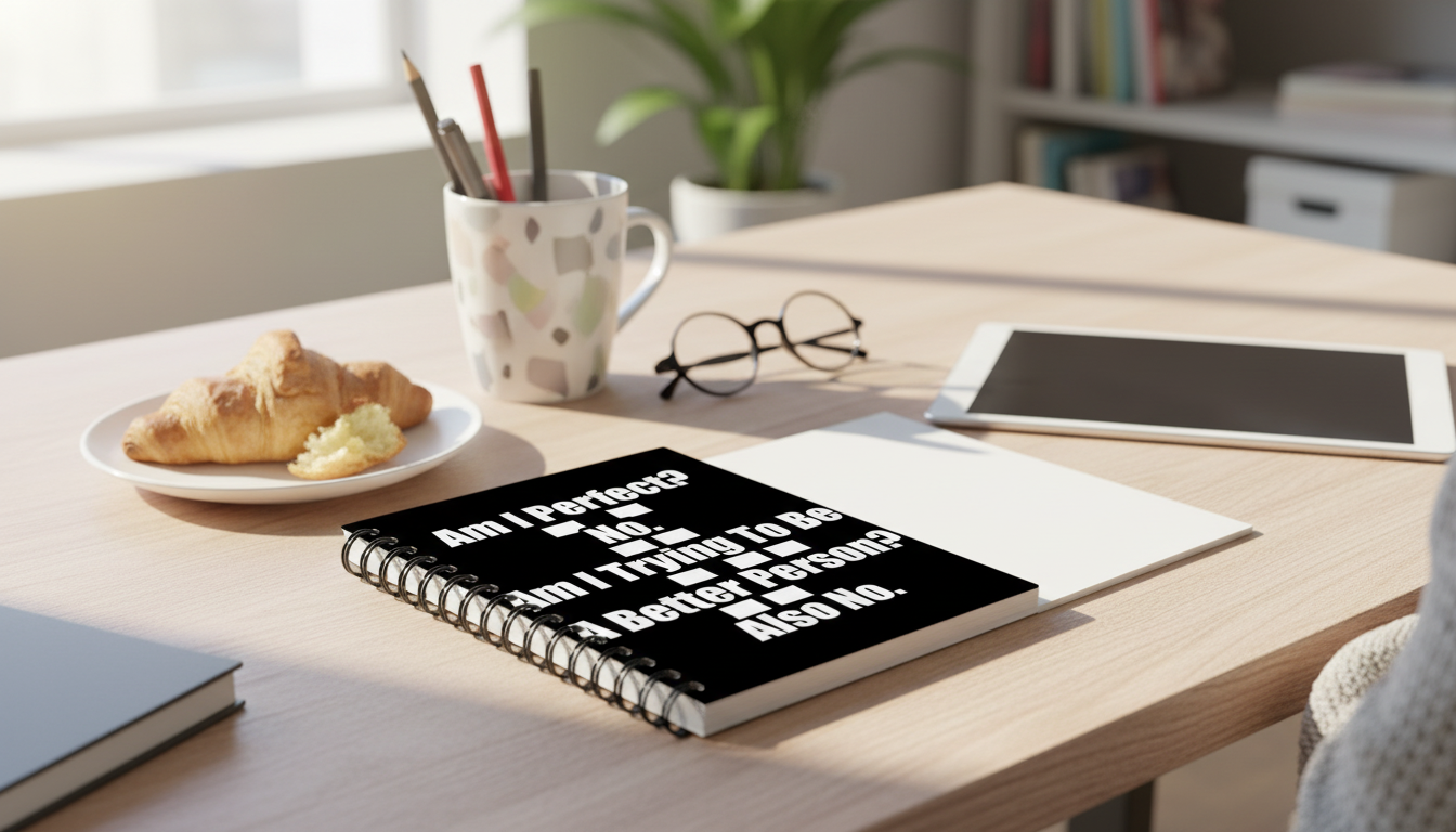Am I Perfect? No: Funny Spiral Notebook for Daily Notes